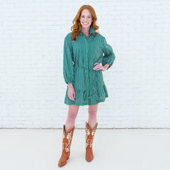 Dena Stripe Dress Forest