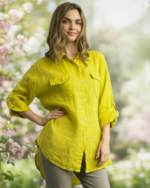 1-Pocket Button Top
