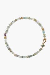 18Kt Gp Neck Moss Aqua/Flurite