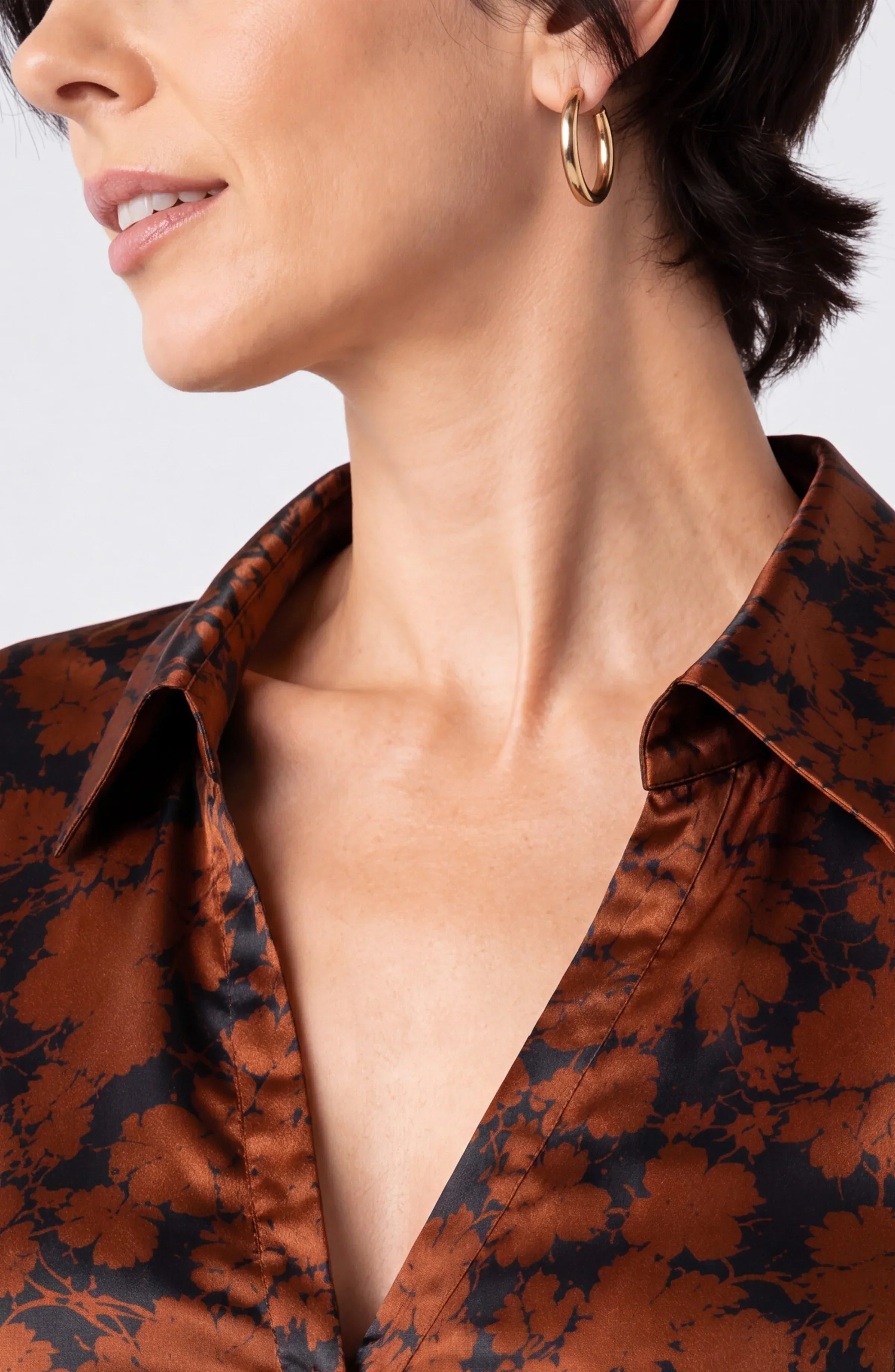 Button Front Woven Blouse