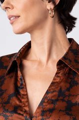 Button Front Woven Blouse