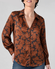 Button Front Woven Blouse