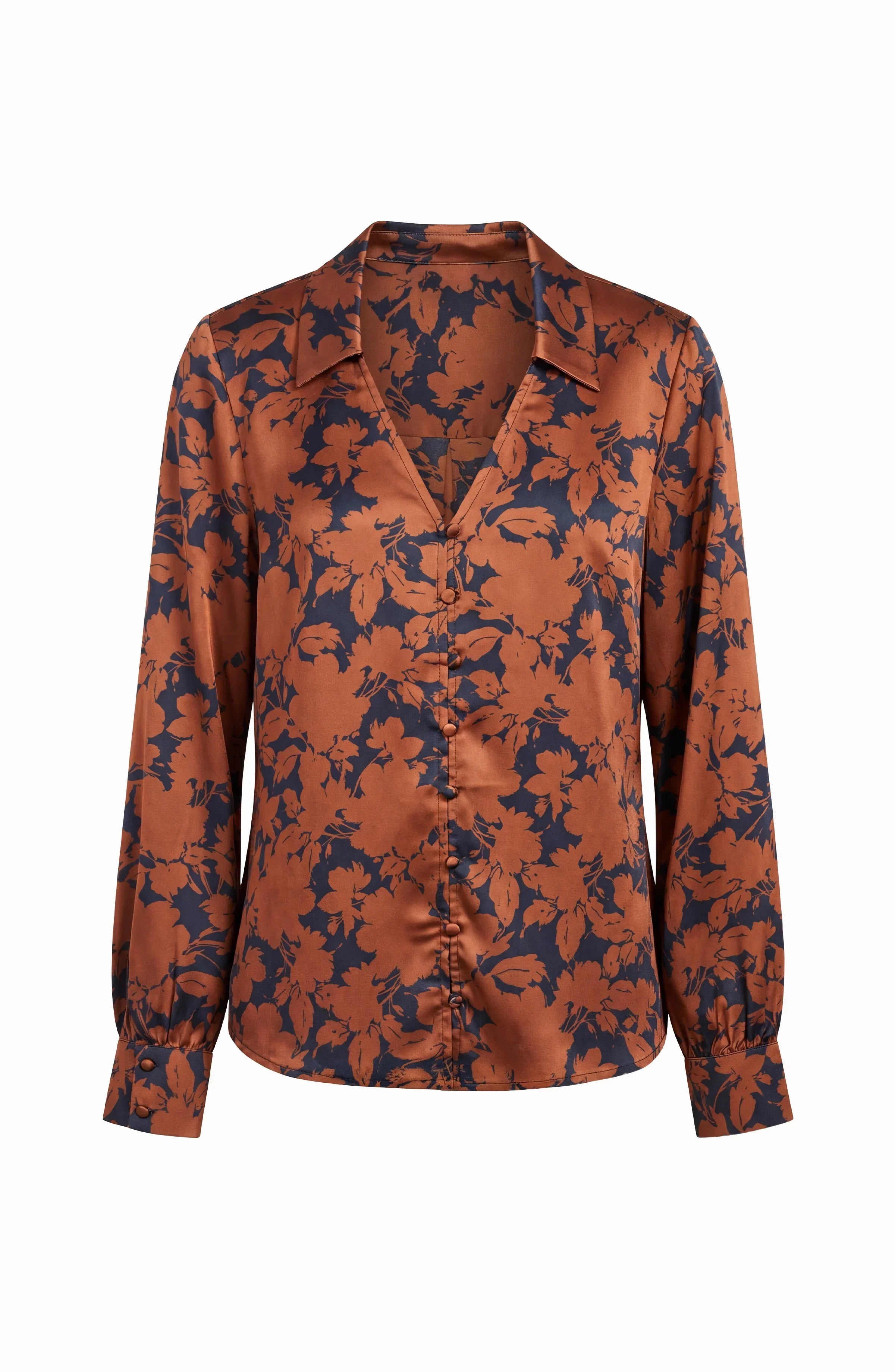Button Front Woven Blouse