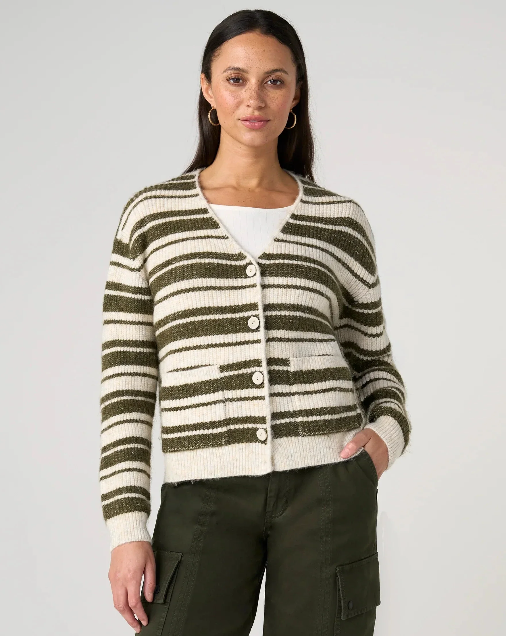 Button Front Cardigan Sweater