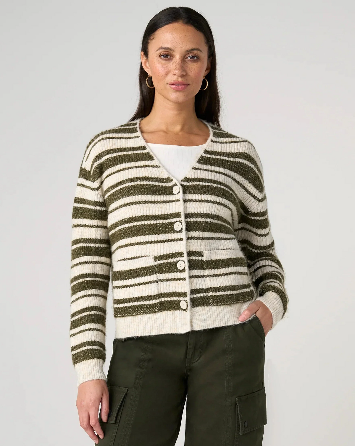 Button Front Cardigan Sweater