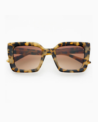 Coco Acetate Square Sunglasses - Milky Tortoise