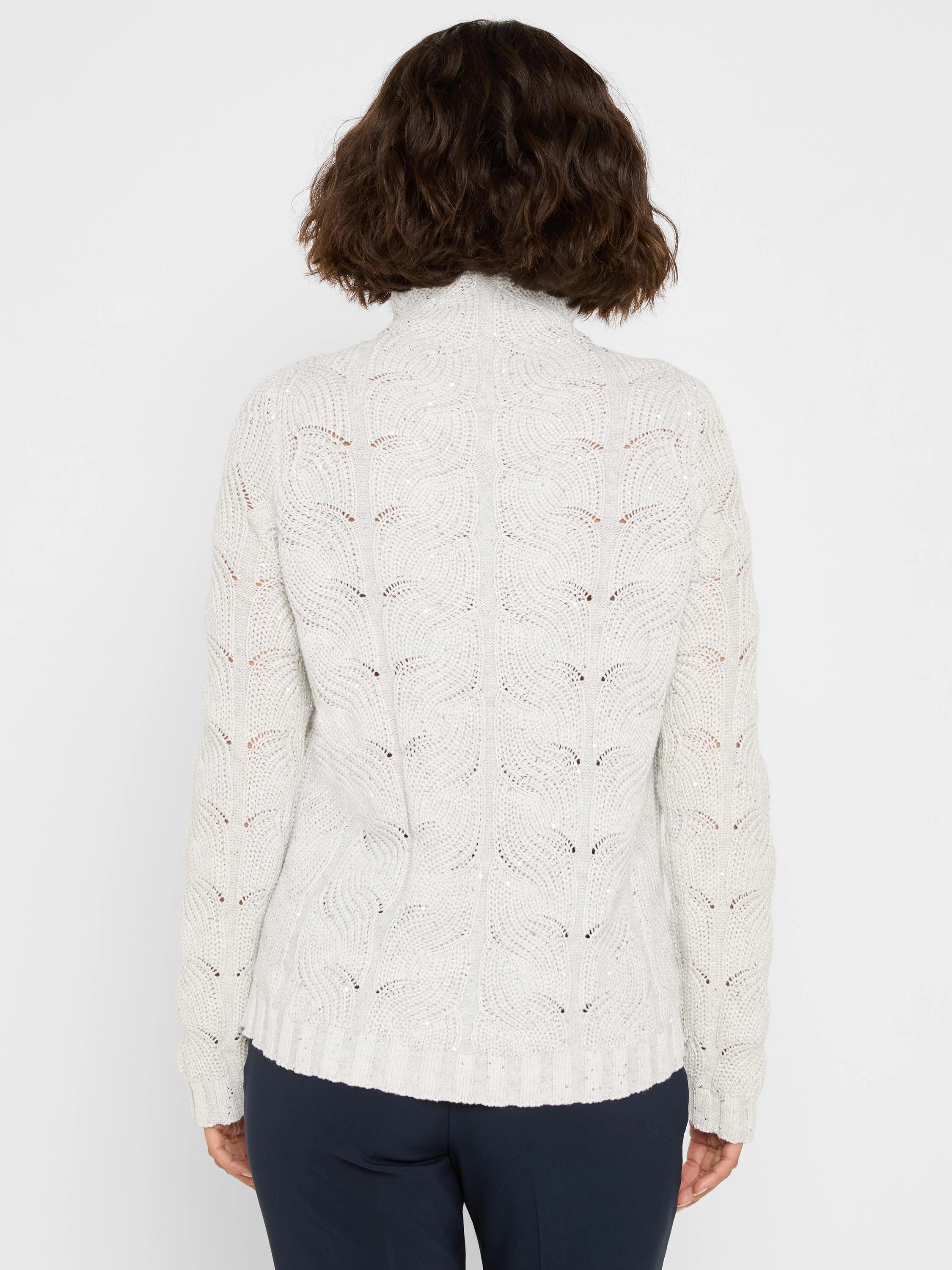 Cable Sparkle Sweater