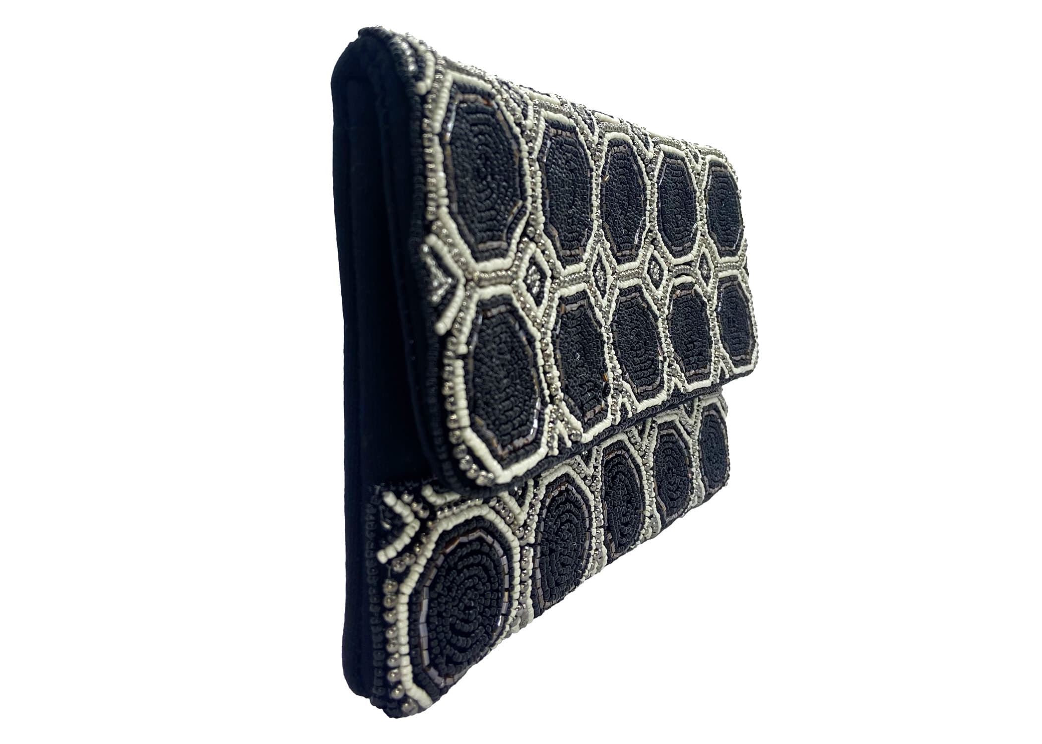 Black And White Octagon Clutch