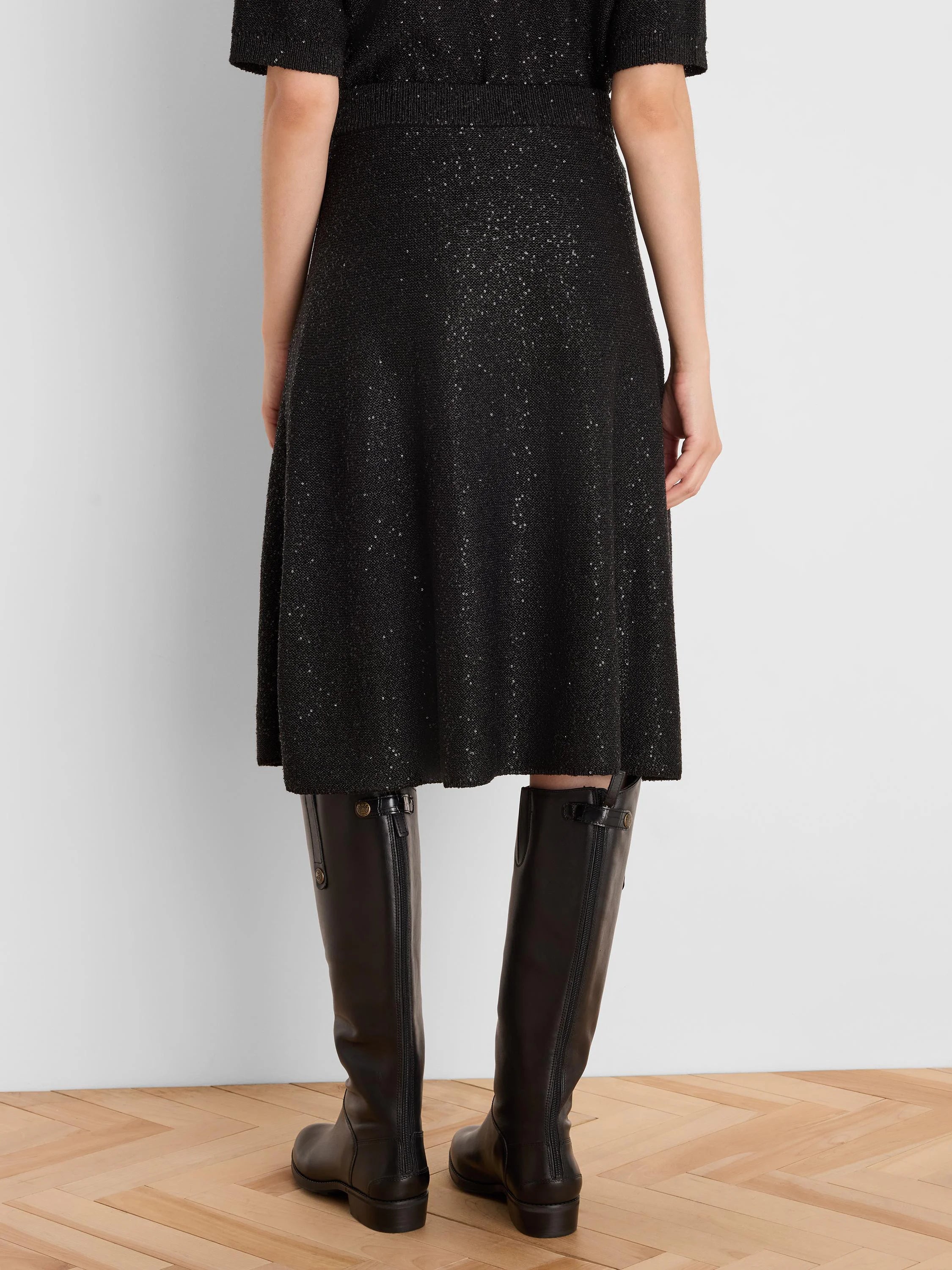 Anytime Sequin Knit Skirt
